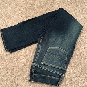 Dark wash straight leg jeans